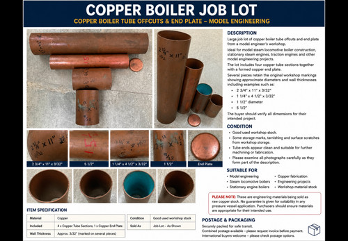 Large job lot copper boiler - job,
