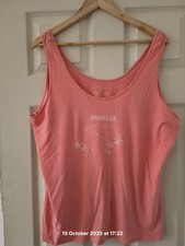 Primark coral cotton vest size UK 22/24