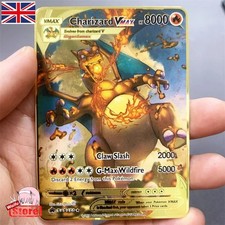 Pokemon Card CHARIZARD VMAX Pokemon Gold Metal Card - METAL CARD TCG