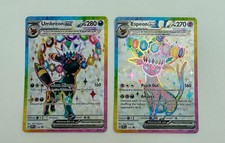 Espeon EX 175 & Umbreon EX 176 Prismatic Evolutions Figure Collection Promos