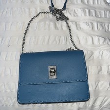 Lulu Guinness Blue Leather Crossbody Bag with dust bag Rrp £245 