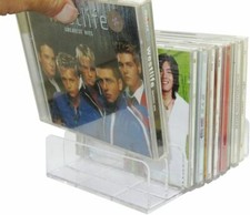Pmsanzay Clear Acrylic CD DVD Holder CD Storage Box CD Display Rack CD Stand - 