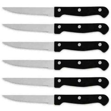 6x Steak Knives Stainless