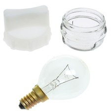 Screw In Glass Lamp Lens Cover Removal Tool & Light Bulb for Bosch Oven Cooker 