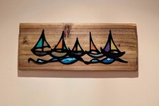 Metal and wood nautical boat