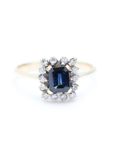 Sapphire diamond cluster - sapphire,