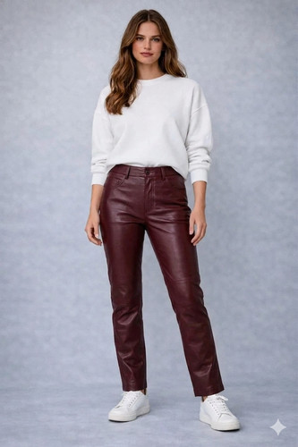 Womens burgundy sheepskin - womens,