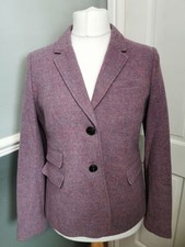 JOULES 'Wiscombe' Lilac Tweed Jacket Blazer Excellent! Size 14 £153.99