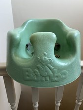Bumbo blue/green Aqua Baby Seat With Harness - Floor Seat Booster Feeding VGC