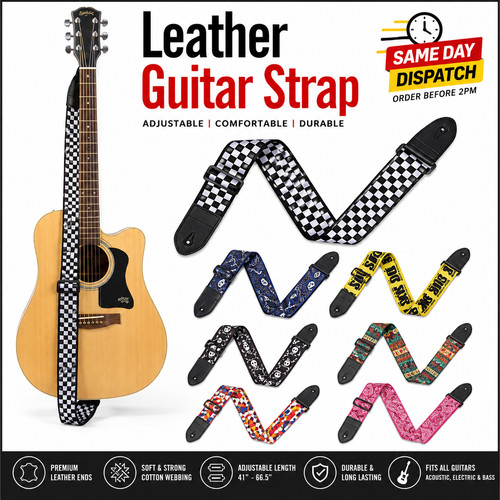 Soft leather guitar - guitar, strap