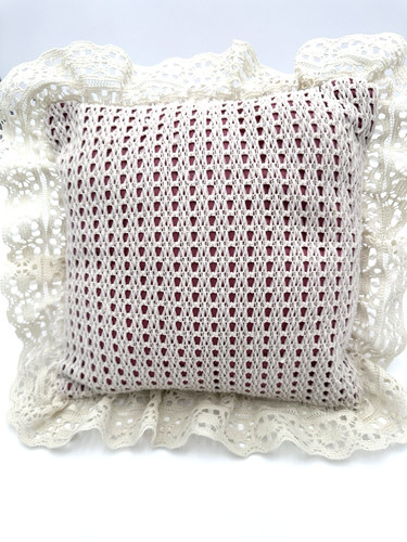 Vtg throw pillow mauve - throw,