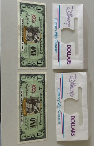 Two disney dollars - x,