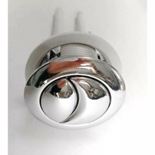 Chrome dual flush toilet