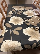 NEXT Cur Poppy Black Eyelet Lined Curtains 53"x54"