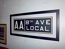 FRAMED MATTED NY NYC SUBWAY