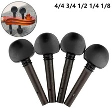 Premium Black Wooden Violin Tuning Pegs Set of 4 Sizes 4/4 3/4 1/2 1/4 1/8