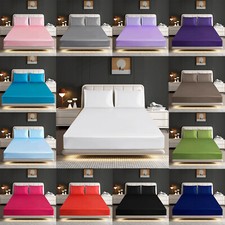 3Pcs Luxury Silk Satin Fitted