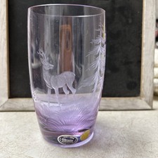 Moser Glass Intaglio Stag