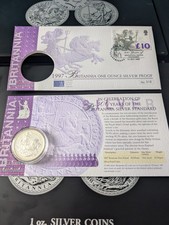 Ultra Rare 1997 Proof Britannia 1oz Silver Two Pounds £2 coin in a Cover 