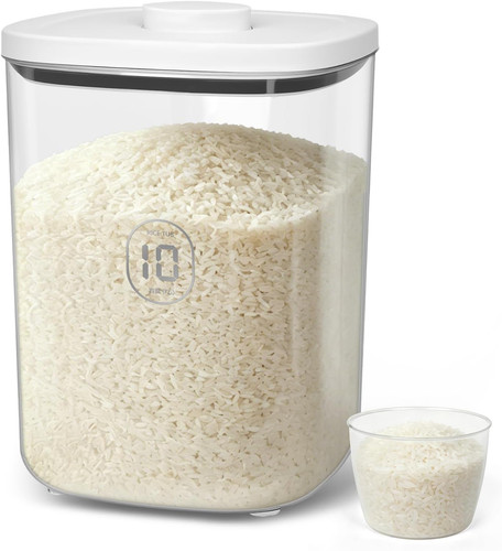 Rice container 10kg clear - rice,