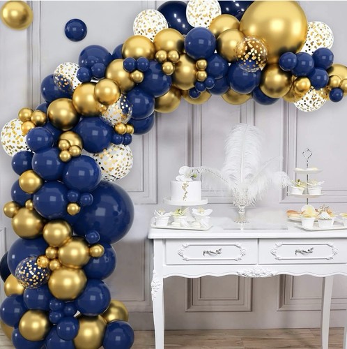 Navy blue and gold arch - blue,