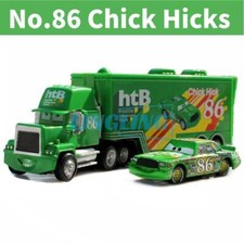 Set of 2 Disney Pixar Cars No.86 Chick Hicks Truck &Car Diecast Toys 1:55 Car