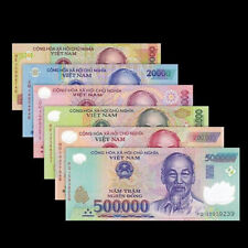 Set of 6 Vietnam Banknotes 10000 to 500000 Dong  10K-500K Uncirculated UNC