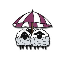 Enamel Pin Sheep Umbrella By