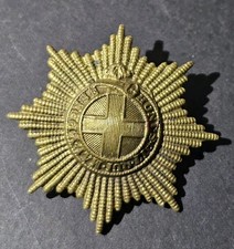 British Army - Coldstream Guards - All Brass 2 Lugs Cap Badge.
