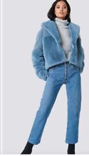 Samsoe & Samsoe  Carla Dusty Blue faux fur jacket X Small Xs B13