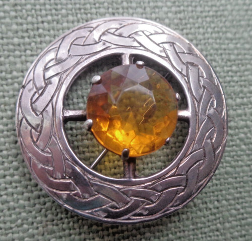 Iona scottish silver brooch - scottish,