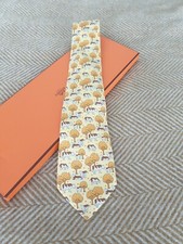 Hermes SilkTie 7527 With Box  9cm Dairy Cows
