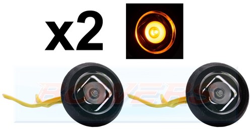 Halo amber led round - round, button