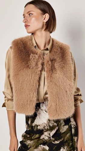 Apricot faux fur - faux,
