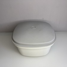 Vintage Tupperware Salad Keeper Drainer Rice Veg Steamer Microwave Grey Lid