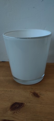 Round white glass ornamental - glass,