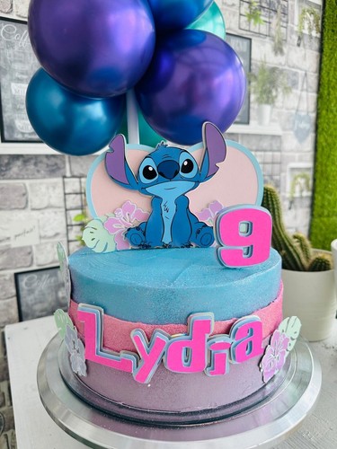 Stitch cake topper name - cake, and
