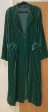 Nancy Mac long silk velvet Vivienne coat peacock/emerald green £449! Beautiful❤️