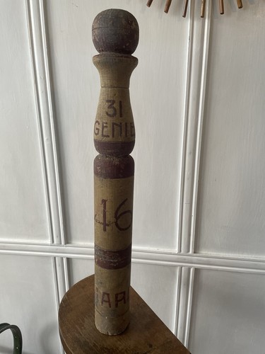 Vintage french wooden skittle - french,