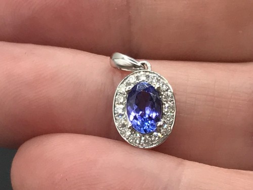 18ct white gold tanzanite - , &