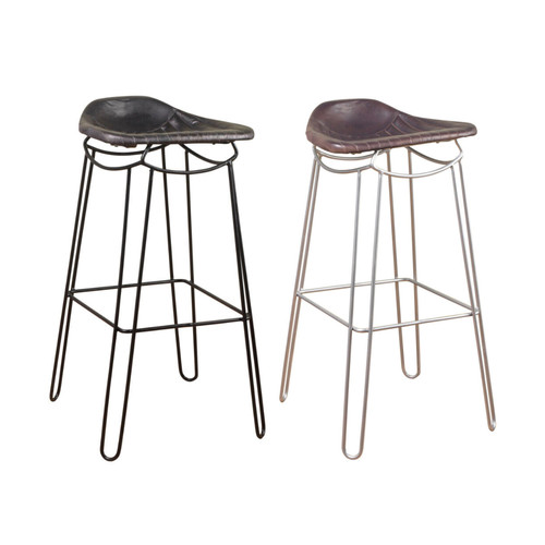 Genuine leather bar stool hair - genuine,