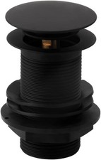 Black Unslotted Basin Waste - Standard 1.1/4" Connection - Arty Bathrooms