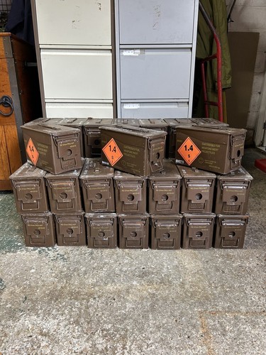 Brown ammo boxes - ammo,