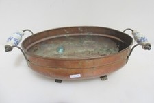 Vintage copper trough tub old - tub,