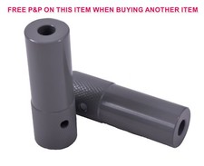 PAIR CHUNKY GREY BMX BIKE STUNTPEGS GRINDING FREESTYLER TRICK NUTS 10/14mmx110mm