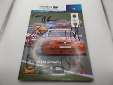 2002 THRUXTON BTCC PROGRAMME SIGNED BY 5 DRIVERS inc AARON SLIGHT & TOM CHILTON