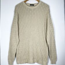 BRAMANTE Vintage Italian Jumper Brown Cable Knit Size M Tall