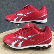 Reebok Shoes Mens 10 Hexride Baseball Cleat Sneakers Red Lace Up Low Top NEW