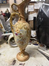ANTIQUE ROYAL BONN HAND PAINTED AND GILT EWER JUG 10.5 INCH