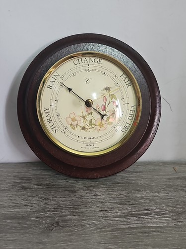 Small wooden wall barometer - small,